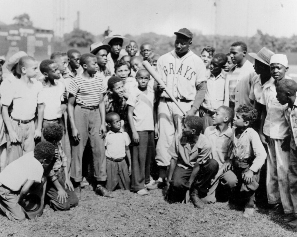 Josh Gibson with kids