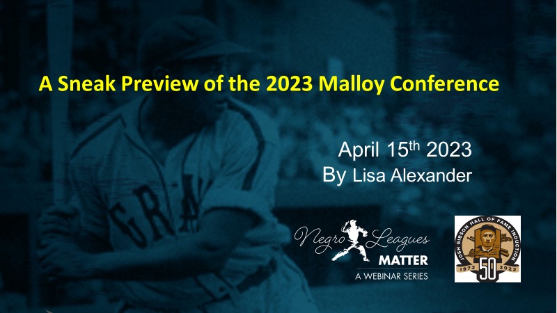 Title slide from April 2023 Josh Gibson Foundation webinar
