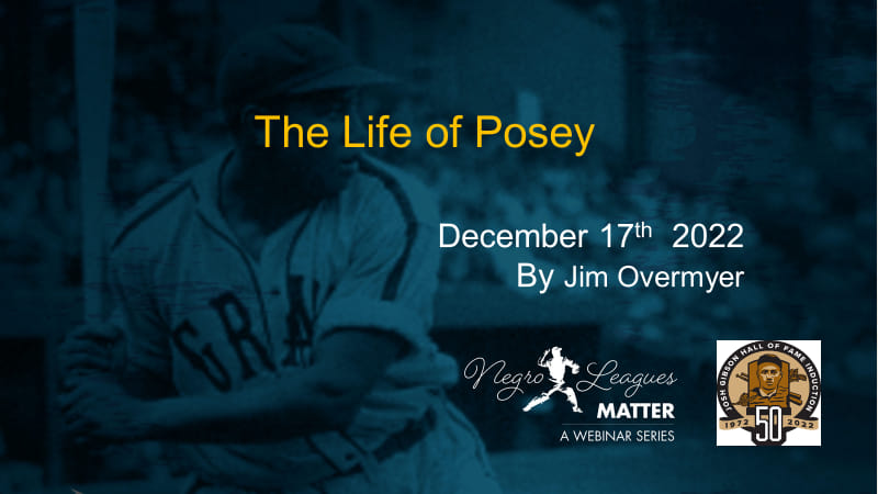 Title slide from Josh Gibson Foundation December 2022 webinar