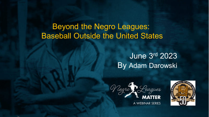 Title slide from Josh Gibson Foundation June 2023 webinar