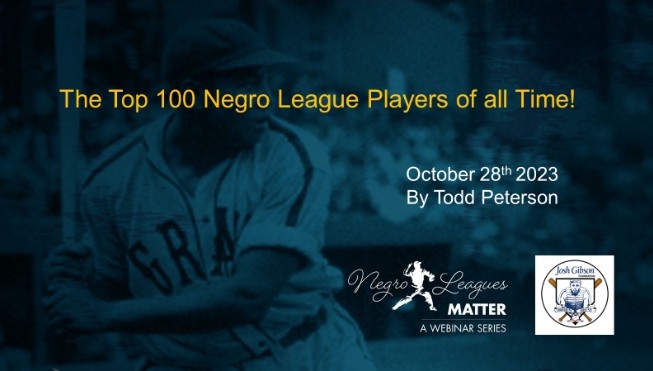 Title slide from Josh Gibson Foundation October 2023 webinar