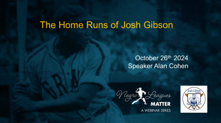 Title slide of the Josh Gibson Foundation October 2024 webinar