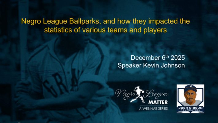 Title slide from December 2025 Josh Gibson Foundation webinar